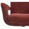 Esszimmerstuhl HWC-O78, Kchenstuhl Stuhl, drehbar Auto-Return, Stoff/Textil Chenille (310g/m) ko-Tex ~ rotbraun