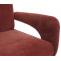 Esszimmerstuhl HWC-O78, Kchenstuhl Stuhl, drehbar Auto-Return, Stoff/Textil Chenille (310g/m) ko-Tex ~ rotbraun