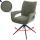 Esszimmerstuhl HWC-O78, Kchenstuhl Stuhl, drehbar Auto-Return, Stoff/Textil Chenille (310g/m) ko-Tex ~ grn