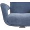 Esszimmerstuhl HWC-O78, Kchenstuhl Stuhl, drehbar Auto-Return, Stoff/Textil Chenille (310g/m) ko-Tex ~ graublau