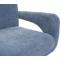 Esszimmerstuhl HWC-O78, Kchenstuhl Stuhl, drehbar Auto-Return, Stoff/Textil Chenille (310g/m) ko-Tex ~ graublau