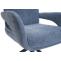 Esszimmerstuhl HWC-O78, Kchenstuhl Stuhl, drehbar Auto-Return, Stoff/Textil Chenille (310g/m) ko-Tex ~ graublau