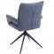 Esszimmerstuhl HWC-O78, Kchenstuhl Stuhl, drehbar Auto-Return, Stoff/Textil Chenille (310g/m) ko-Tex ~ graublau