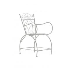 Gartenstuhl CP333, Bistrostuhl Stuhl, Metall ~ antik-weiß