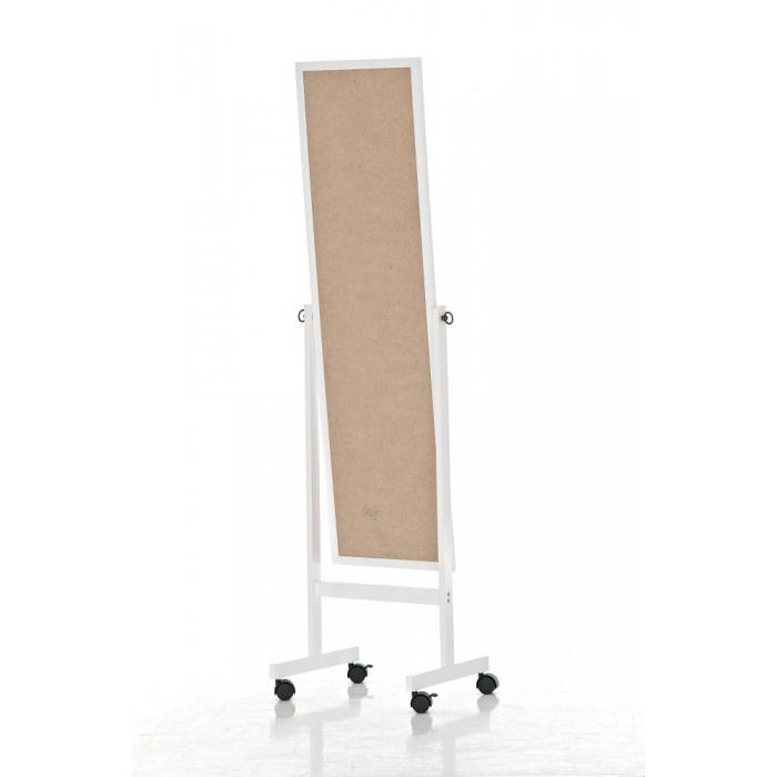 Standspiegel HLO-CP92eckig ~ weiß