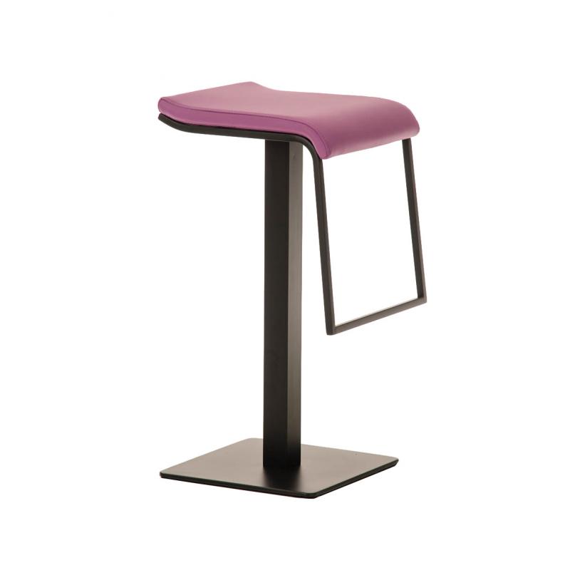 Barhocker HLO-CP75 Kunstleder B78 ~ lila