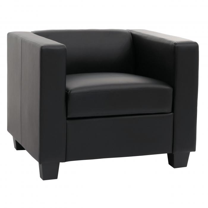 Sessel Loungesessel Lille ~ Kunstleder, schwarz