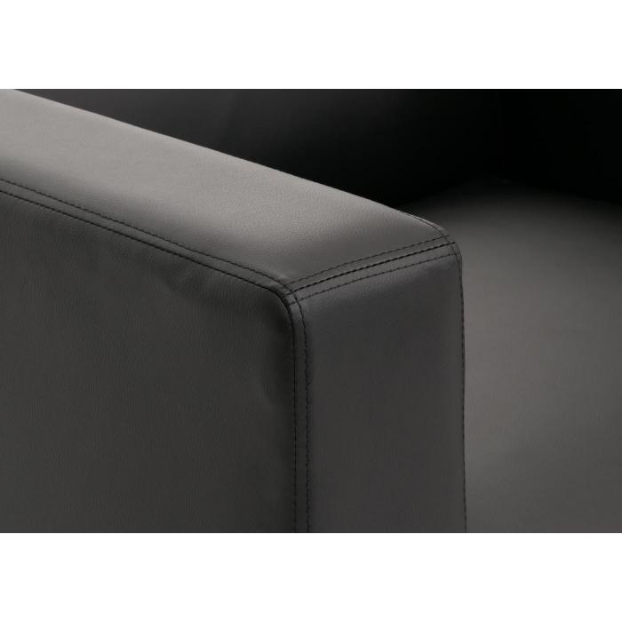 Sessel Loungesessel Lille ~ Kunstleder, schwarz