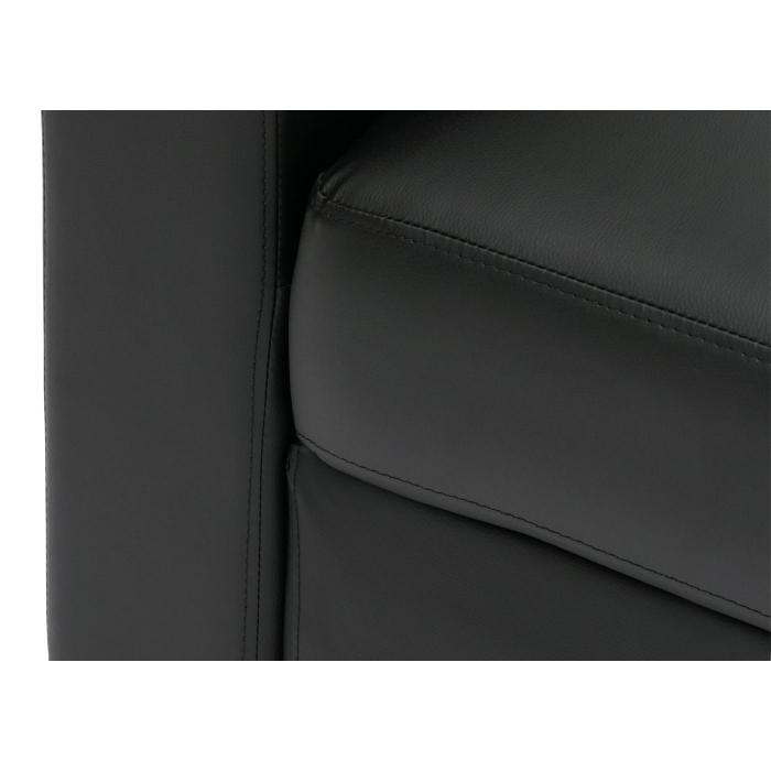 Sessel Loungesessel Lille ~ Kunstleder, schwarz