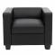Sessel Loungesessel Lille ~ Kunstleder, schwarz