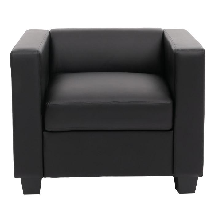 Sessel Loungesessel Lille ~ Kunstleder, schwarz
