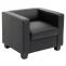 Sessel Loungesessel Lille ~ Kunstleder, schwarz