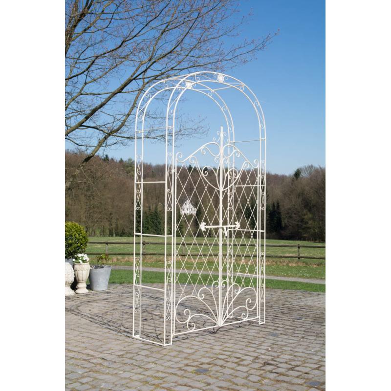Rosenbogen mit Tor HLO-CP91 ~ antik-creme