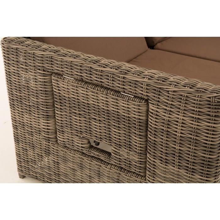 Sofa HLO-CP6 Terrabraun 5mm ~ grau-meliert