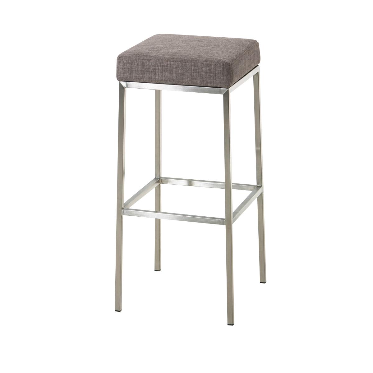 Barhocker HLO-CP41 E85 Stoff ~ grau