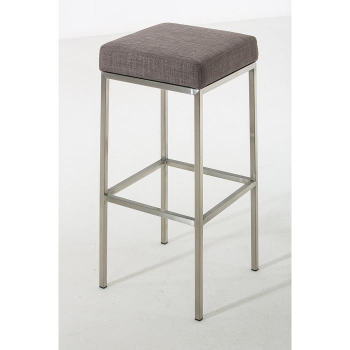 Barhocker HLO-CP41 E85 Stoff ~ grau