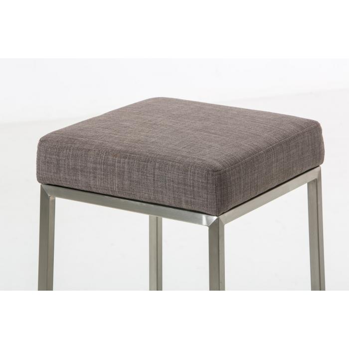 Barhocker HLO-CP41 E85 Stoff ~ grau