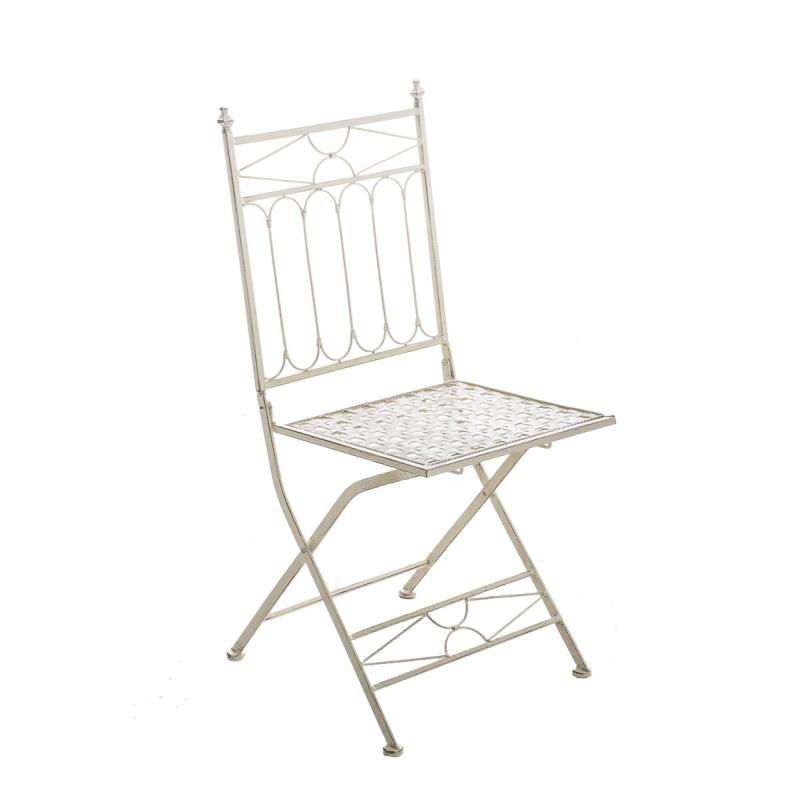 Klappstuhl CP244, Gartenstuhl Bistrostuhl ~ antik-creme