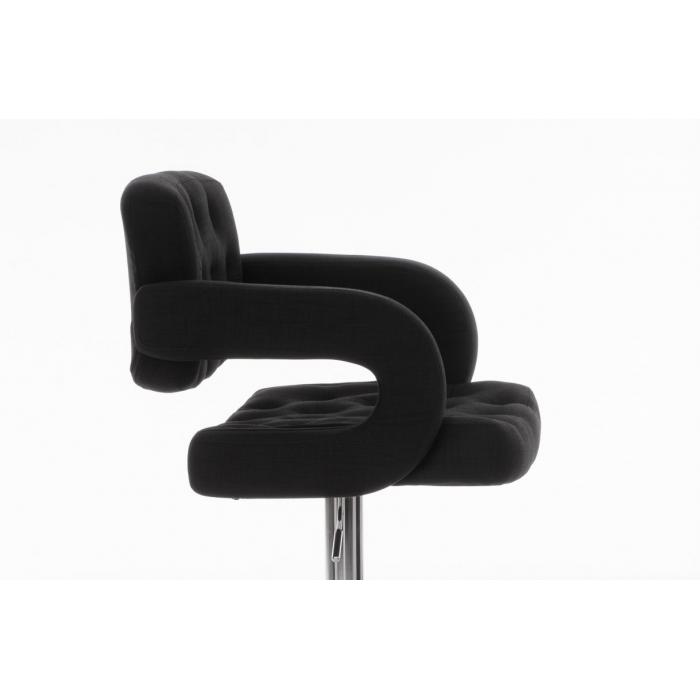 Barhocker Barstuhl Dublin, Textil ~ schwarz