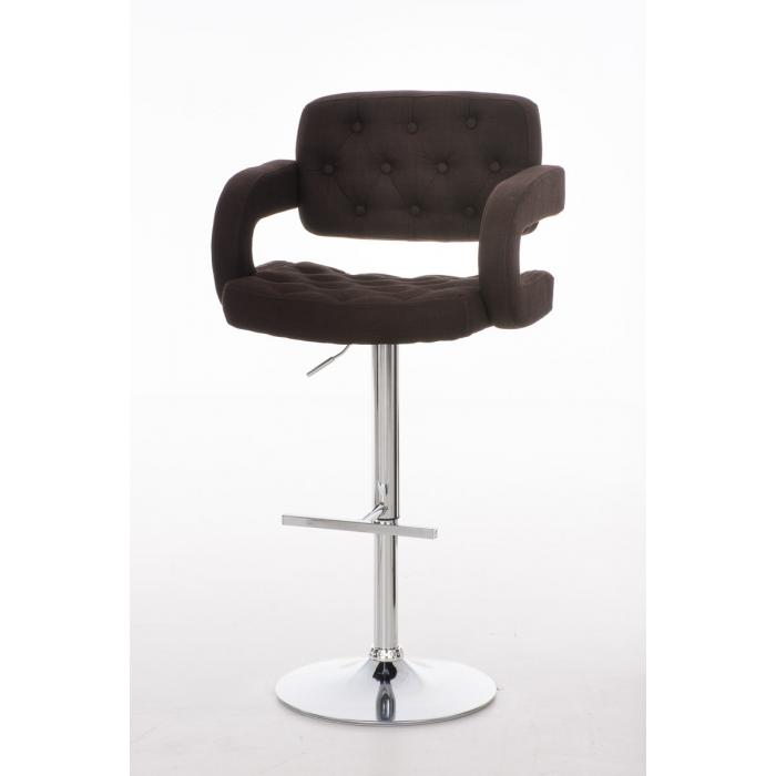 Barhocker Barstuhl Dublin, Textil ~ braun