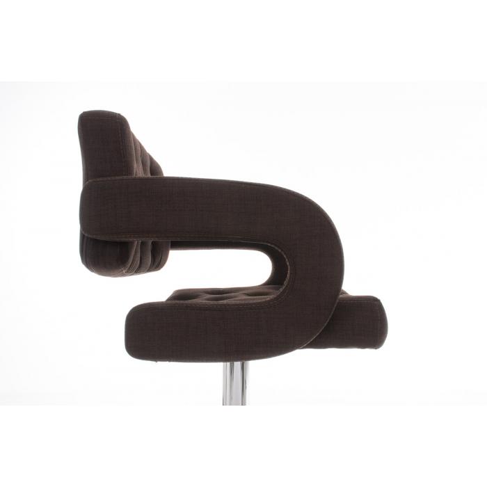 Barhocker Barstuhl Dublin, Textil ~ braun