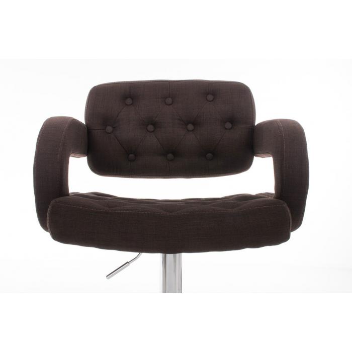 Barhocker Barstuhl Dublin, Textil ~ braun