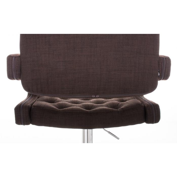 Barhocker Barstuhl Dublin, Textil ~ braun
