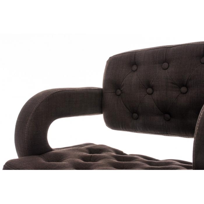 Barhocker Barstuhl Dublin, Textil ~ braun