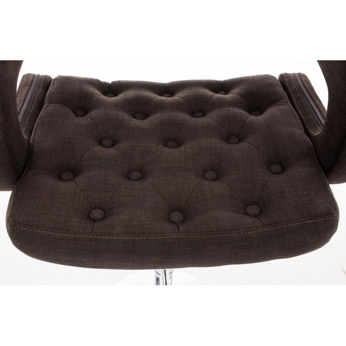 Barhocker Barstuhl Dublin, Textil ~ braun