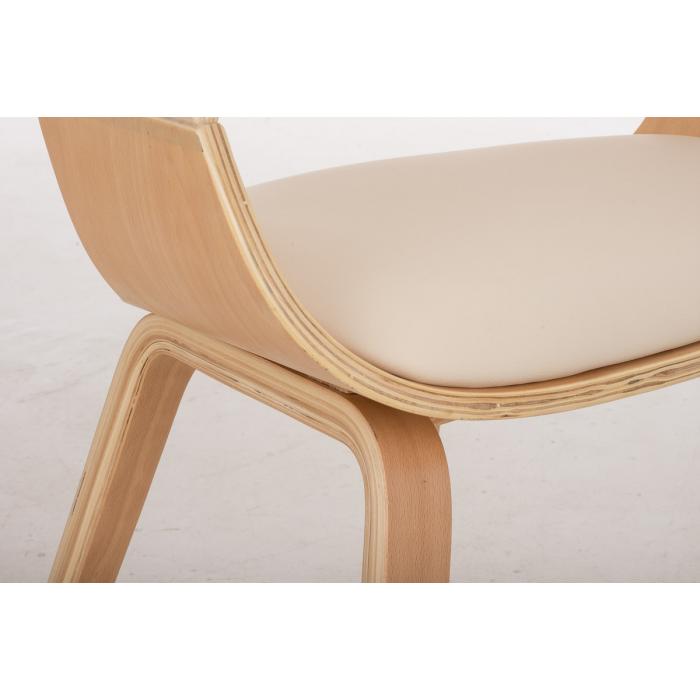 Besucherstuhl HLO-CP17 ~ natura/creme