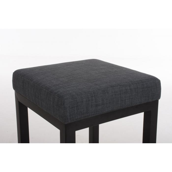 Barhocker CP475, Barstuhl ~ Gestell schwarz, Textil, 80cm, dunkelgrau