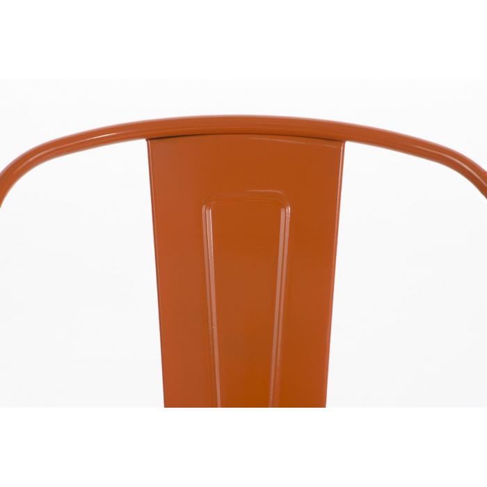 Esszimmerstuhl CP579, Stuhl Lehnstuhl, Metall, 89x44x48cm ~ orange