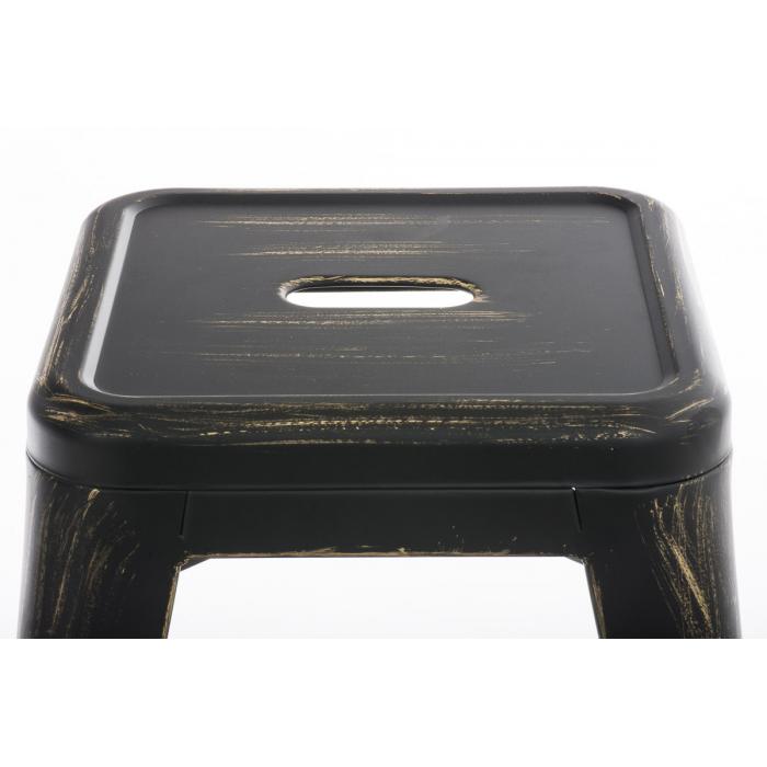 Hocker HLO-CP82 antik ~ schwarz-gold