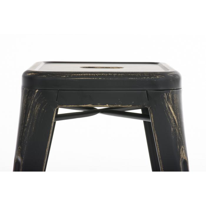 Hocker HLO-CP82 antik ~ schwarz-gold