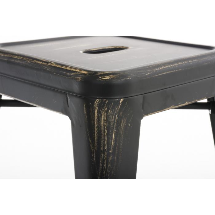 Hocker HLO-CP82 antik ~ schwarz-gold