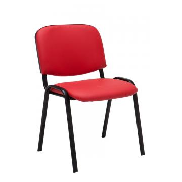 Besucherstuhl HLO-CP111 Kunstleder ~ rot