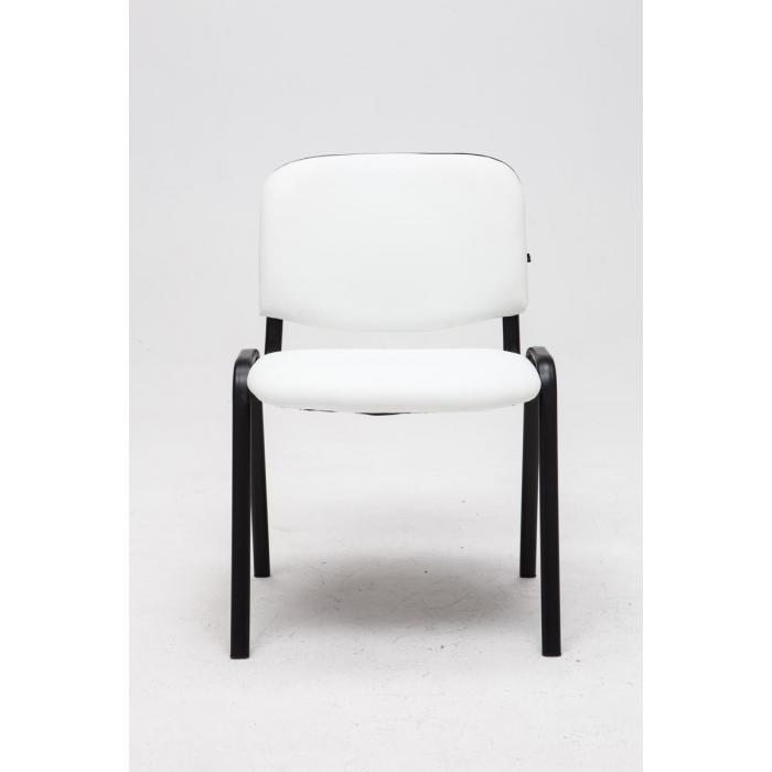 Besucherstuhl HLO-CP111 Kunstleder ~ wei