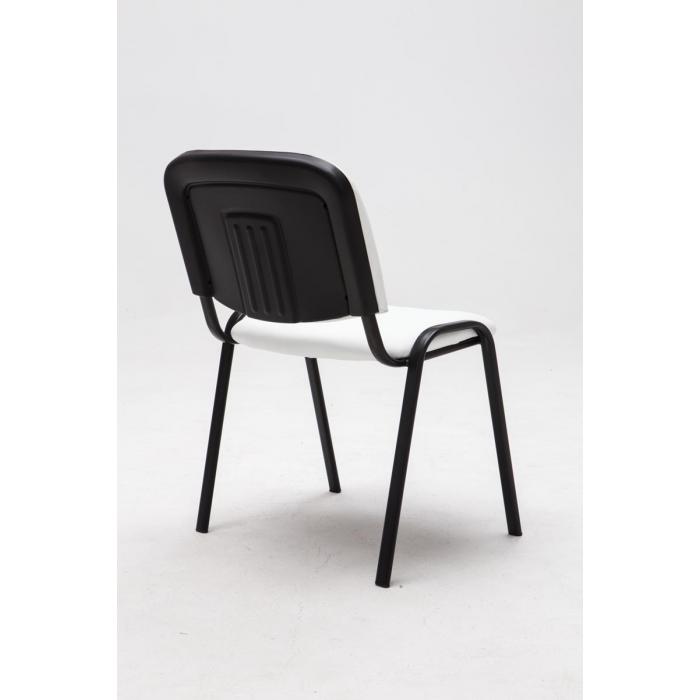 Besucherstuhl HLO-CP111 Kunstleder ~ wei