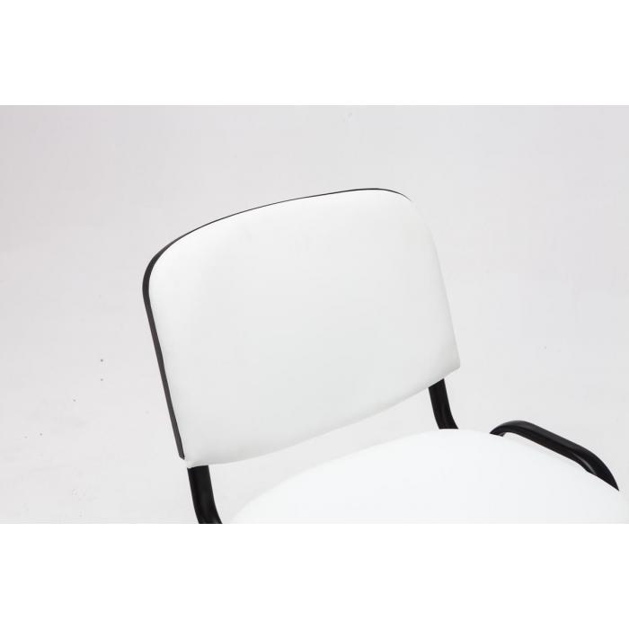 Besucherstuhl HLO-CP111 Kunstleder ~ wei