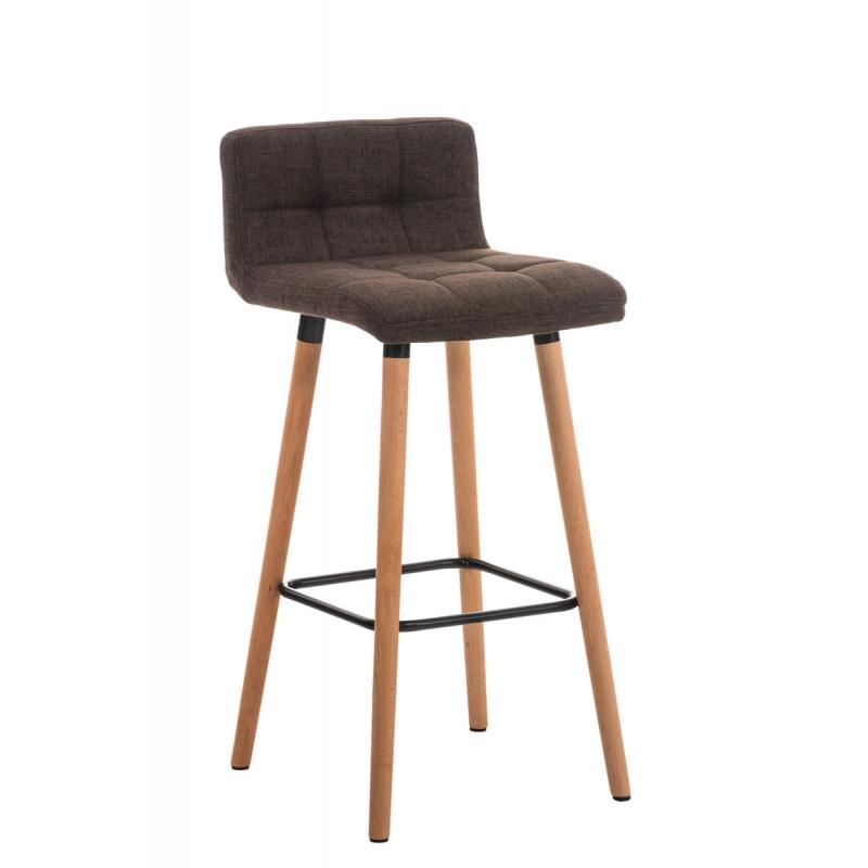 Barhocker HLO-CP33 Stoff ~ braun
