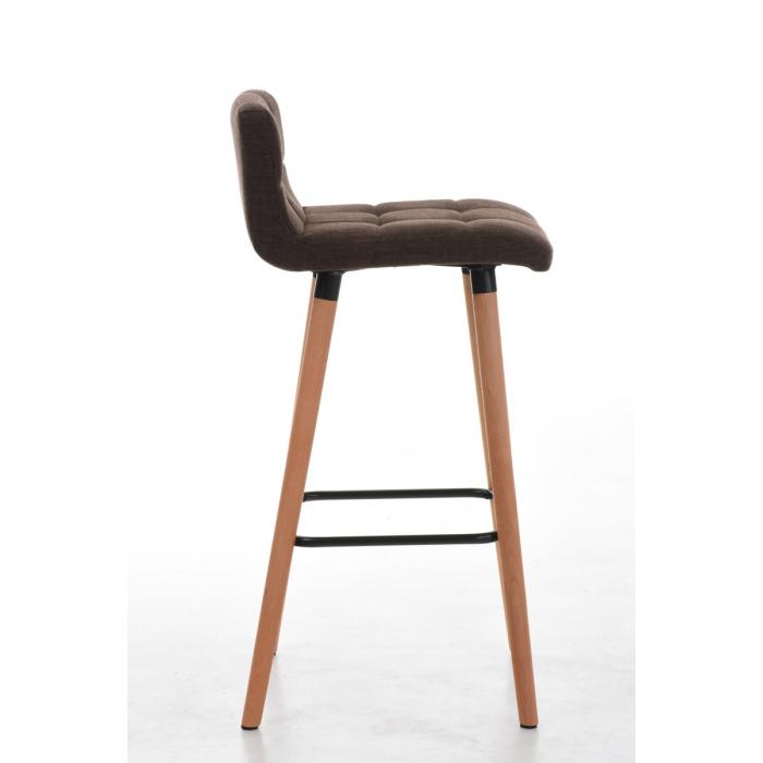 Barhocker HLO-CP33 Stoff ~ braun