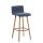 Barhocker HLO-CP33 Stoff ~ blau