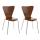 2er Set Besucherstuhl HLO-CP3 ~ braun