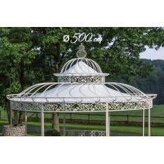 Dach HLO-CP1 XXL Luxus Pavillon Romantik 500cm ~ weiß