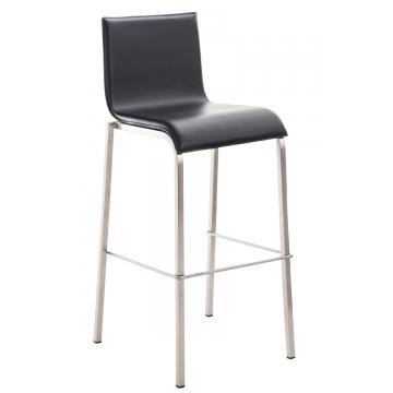 Barhocker HLO-CP7 Leder Flach E78 ~ schwarz