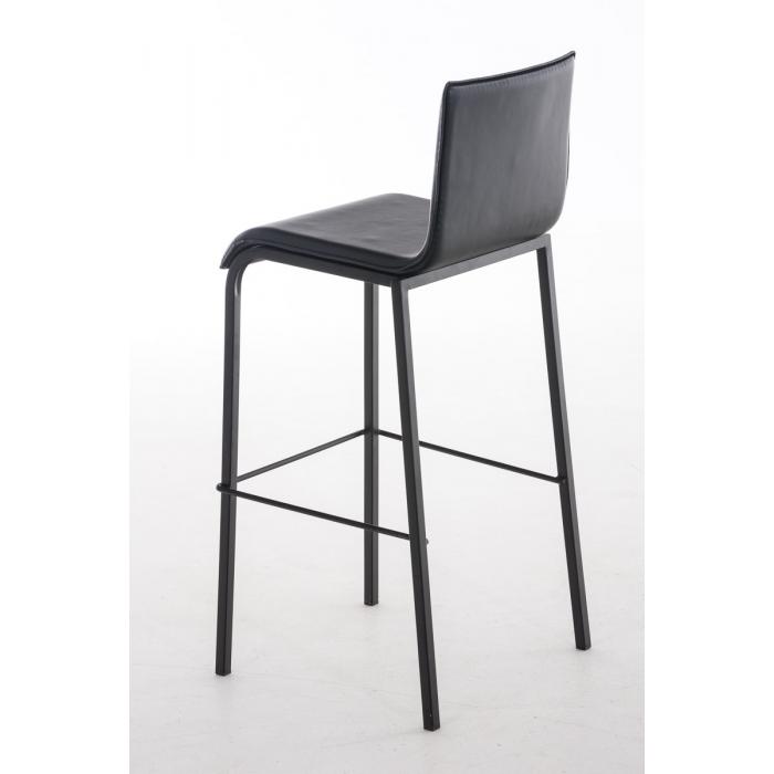 Barhocker HLO-CP7 Leder Flach B78 ~ schwarz