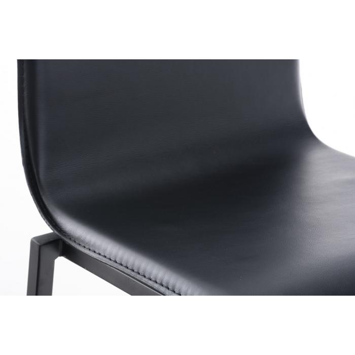 Barhocker HLO-CP7 Leder Flach B78 ~ schwarz