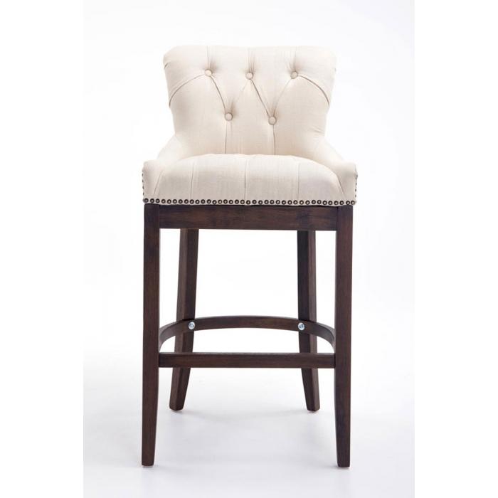 Barhocker HLO-CP26 Stoff, Antik ~ creme