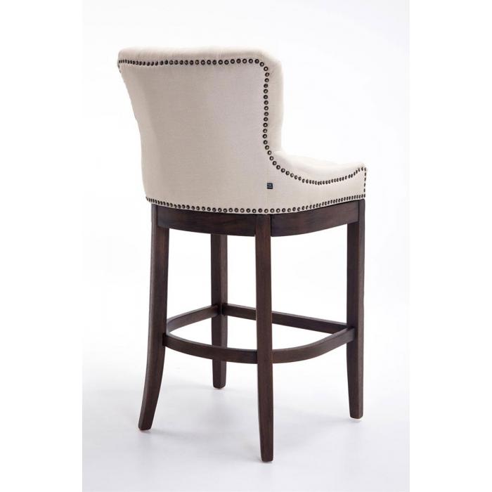 Barhocker HLO-CP26 Stoff, Antik ~ creme