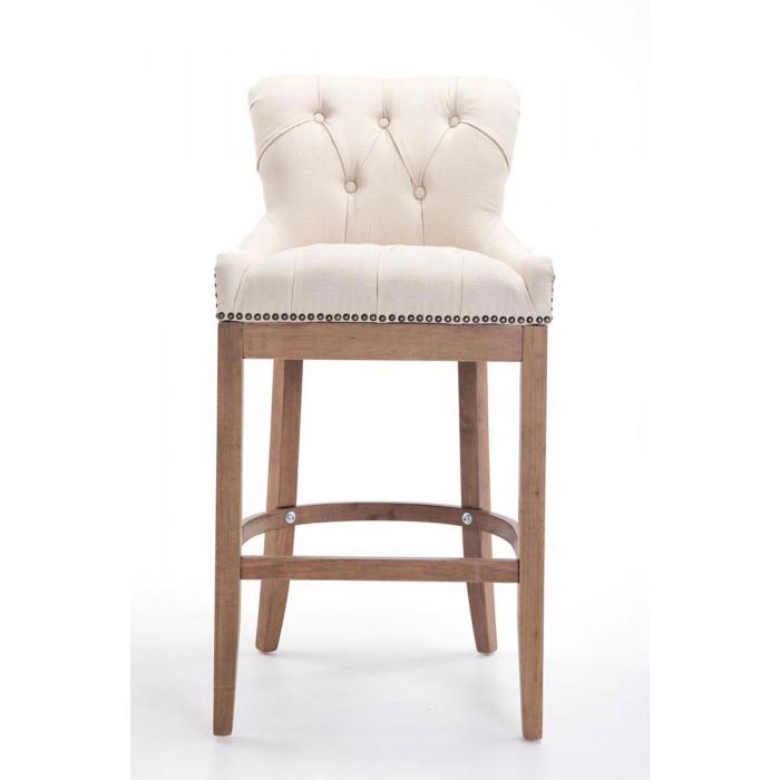 Barhocker HLO-CP26 Stoff, Antik-hell ~ creme